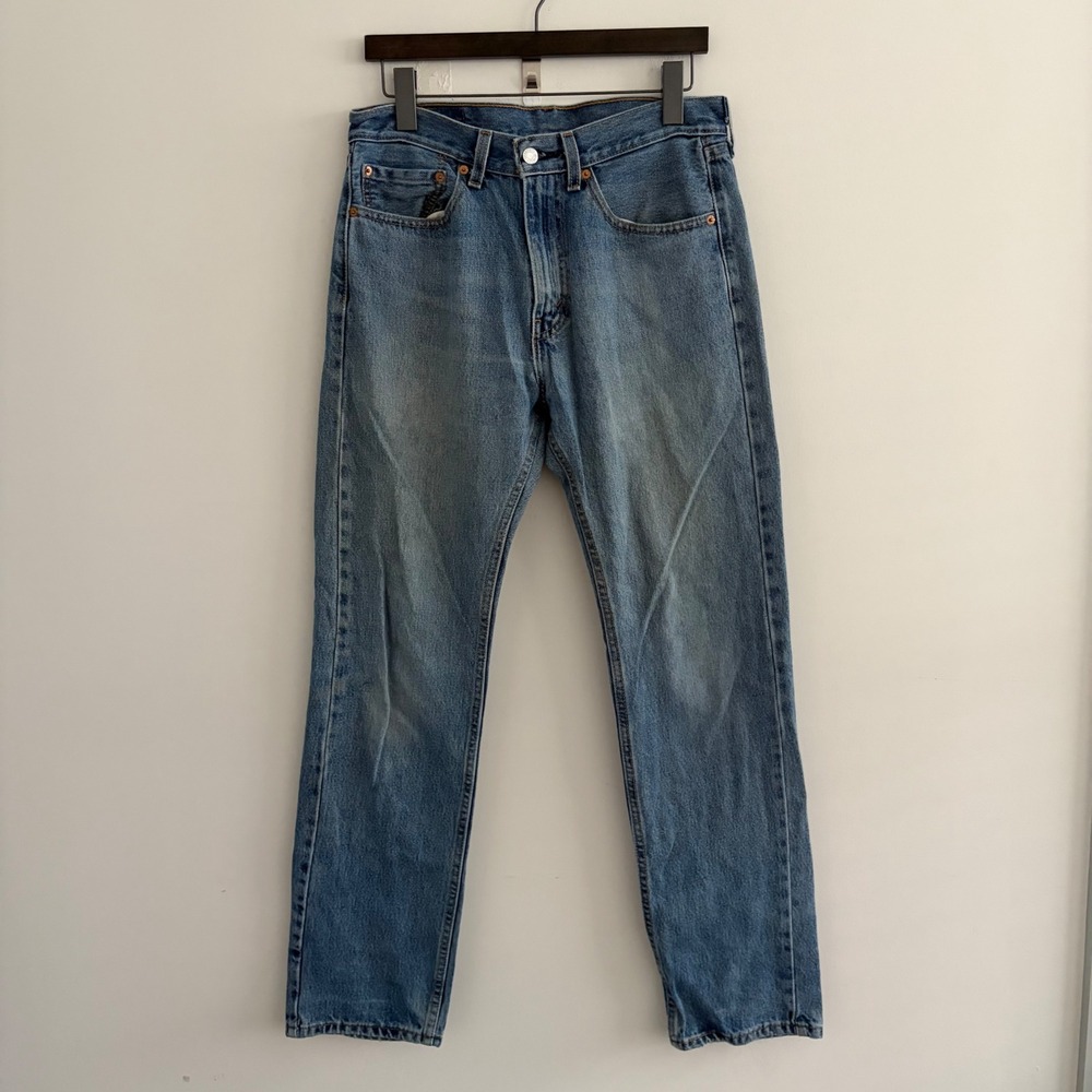 Levis 505 Regular Fit Straight Leg Blue Denim Jeans W31 L32